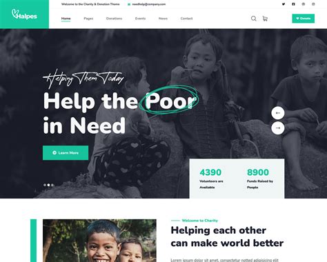 charity website design|free ngo website template.
